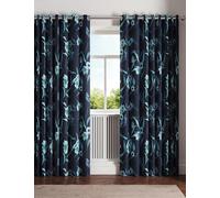 Ted Baker 'Cabana' Cotton Lined Curtains in Navy | Size: 228 cm width x 137 cm drop Ted Baker Navy 228 cm width x 137 cm drop