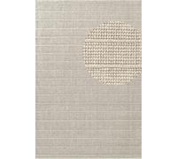 Ted Baker Camden Wool Parker Rug Handwoven Striped Living Room in Natural White | Size: 80cm x 250cm