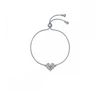 Ted Baker Silver Cherise Crystal Cluster Heart Slide Bracelet - Silver