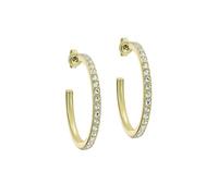 Ted Baker Clanci Medium Crystal Hoop Earrings for Women (Gold/Crystal)