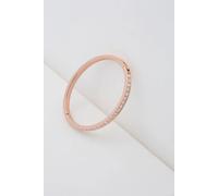 Ted Baker Clemara Hinge Crystal Bangle Bracelet For Women Medium Rose Gold
