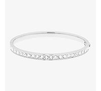 Ted Baker Clemara Silver Finish Hinged Crystal Bangle TBJ1567-01-02