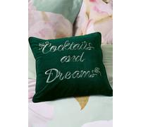 Ted Baker Cocktails & Dreams Embroidered Cushion 45cm x 45cm, Forest