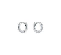 Ted Baker Crisete Logo Hoop Earrings (10mm) For Women (Silver)