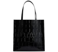Ted Baker CROCCON Imitation Croc Large Icon Bag, Jet Black, One Size