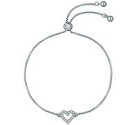 Ted Baker Silver Amorita Crystal Halo Heart Slide Bracelet - Silver