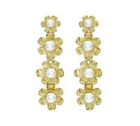 Ted Baker Darlena Daisy Pearl Statement Drop Earrings for Women (Gold/Pearl)