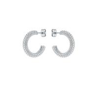 Ted Baker Dotetta Dotty Hoop Earrings For Women (Silver Tone/Plain Metal)