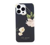 Ted Baker Elderflower Back Shell Case for iPhone 15 Pro Max Black Clear