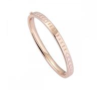 Ted Baker Elliee Enamel Heart Rose Gold Tone Light Pink Bangle