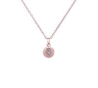 Ted Baker Elvina Enamel Mini Button Pendant Necklace For Women (Rose Gold/Silver Glitter)