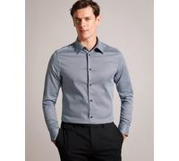 Ted Baker Faenza Mens Long Sleeve Geometric Shirt - Navy - Size Large