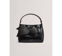 Ted Baker Faux Leather Knot Bow Mini Grab Bag Black