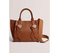 Ted Baker Faux Leather Knot Bow Tote Bag Tan