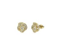 Ted Baker Florine Crystal Flower Stud Earrings For Women (Gold/Crystal)