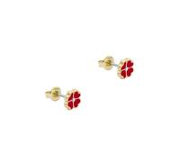 Ted Baker FREYA: Gold-Tone Enamel Flower Stud Earrings