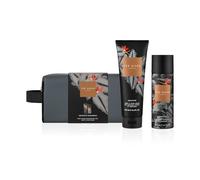 Ted Baker Fusion Graphite Toiletry Gift Set for Men, Body Spray & Wash | Aromatic Woody Fragrance, Full Size Body Spray Deodorant and 2-in-1 Hair Body Wash in Bag. Gift Set for men.