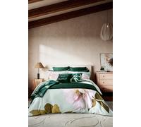 Ted Baker 'gardenia Floral' Cotton Sateen Duvet Cover Set In Light Green Light Green