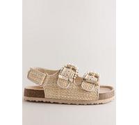 Ted Baker Girls Pearl Footbed Sandals, Neutral, Size 4 Younger Neutral