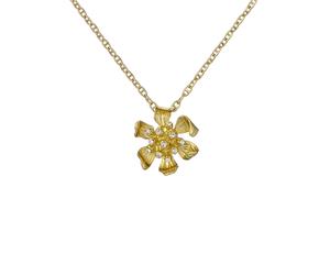 Ted Baker Gold Furina Furled Flower Necklace - 46cm