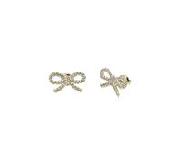 Ted Baker Gold Ribecca Crystal Ribbon Bow Studs - Gold