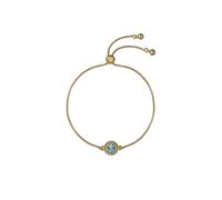 Ted Baker Soleta Solitaire Sparkle Crystal Adjustable Bracelet (Gold/Aquamarine Crystal)
