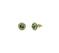 Ted Baker Gold Soletia Solitaire Sparkle Green Halo Studs - Gold