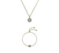 Ted Baker Gold Solitaire Blue Sparkle Halo Gift Set - Gold