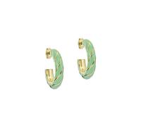 Ted Baker Gold Trinna Twisted Mint Enamel Hoops - Gold