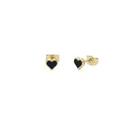 Ted Baker Hailey Enamel Heart Stud Earrings for Women (Gold/Black)