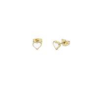 Ted Baker Hailey Enamel Heart Stud Earrings for Women (Gold/White)
