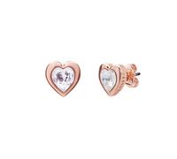 Ted Baker Han Crystal Heart Stud Earrings For Women (Rose Gold/Crystal)