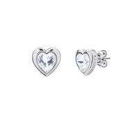 Ted Baker Han Crystal Heart Stud Earrings For Women (Silver/Crystal)