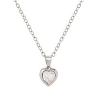 Ted Baker Hannela Crystal Heart Pendant Necklace - Rose Gold or Silver Tone Plated with Crystal (Silver Tone)