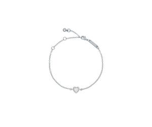 Ted Baker HANSAA: Silver Tone Crystal Heart Adjustable Bracelet