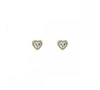 Ted Baker Harmony Mini Crystal Heart Stud Earrings for Women (Gold/Crystal)