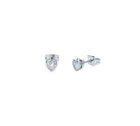 Ted Baker Harmony Mini Crystal Heart Stud Earrings for Women (Silver/Crystal)