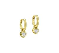 Ted Baker Harper Mini Crystal Heart Huggie Earrings (Gold/Crystal)