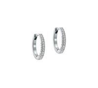 Ted Baker Silver Heplie Crystal Hoops 14mm - Silver