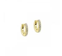 Ted Baker Hettie Crystal Hoop Earrings (10mm outside diameter) for Women (Gold/Crystal)