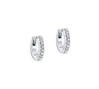 Ted Baker Hettie Crystal Hoop Earrings (10mm outside diameter) for Women (Silver/Crystal)