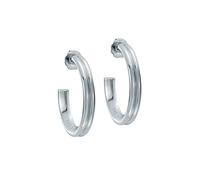 Ted Baker Hisla Hidden Heart Large Hoop Earrings for Women (Silver)
