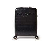 Ted Baker Icon Case Cabin 55cm, Black Patent Croc, TSA Lock, 39L