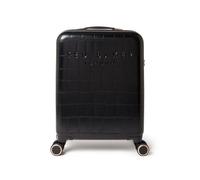 Ted Baker Icon Case Cabin Suitcase Black Croc 4 Wheel Luggage Travel 39L