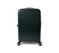 Ted Baker Icon Case Medium Suitcase 68cm Forest Green Patent Croc Hard Shell 4-Wheel TSA Lock Designer Luggage Travel Bag 77L Lightweight ABS Organised Interior Stylish with Compartments