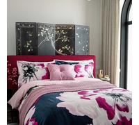 Ted Baker 'Inky Bloom' Cotton Duvet Cover Set in Navy | Size: Double Ted Baker Navy Double