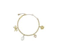 Ted Baker Isabella Icon Charm Adjustable Bracelet for Women (Gold/Pearl & Crystal)