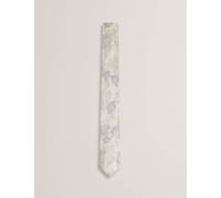 Ted Baker Jacquard Floral Pure Silk Tie Navy