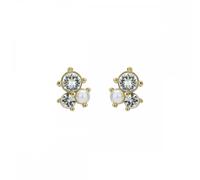 Ted Baker Joyaa Jewel Cluster & Pearl Gold Tone Stud Earrings 1.2cm