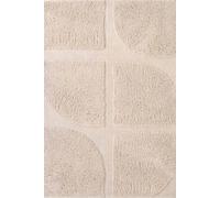 Ted Baker Lambeth High Pile Rug Jasper Geometric Living Room Rug in Cream | Size: 80cm x 150cm